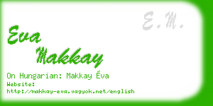 eva makkay business card