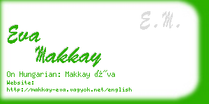 eva makkay business card